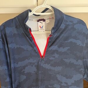 Team USA Golf - Puma x Volition Navy Camouflage Quarter-Zip Pullover